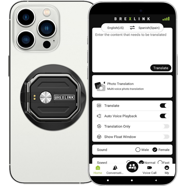 3-in-1 AI BrexLink Voice Recorder Translator with APP Control