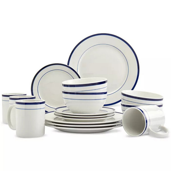 Studio TU Round Ceramic 16-Piece Dinnerware Set