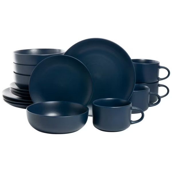 16-Piece Wazee Matte Coupe Dinnerware Set
