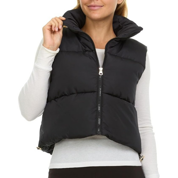 Women's Sleeveless Cropped Puffer Vest (Various)