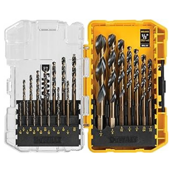 21-Piece DEWALT Black Oxide Coated Hss Twist Drill Bit Set