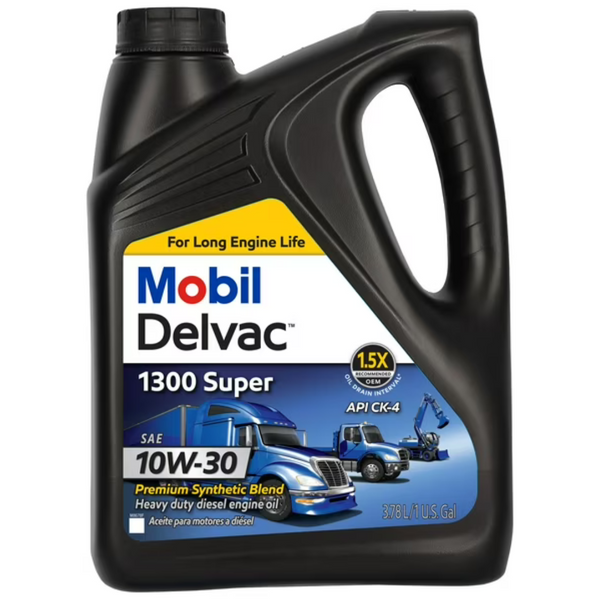 Mobil Delvac 10W 1300 Super Heavy Duty Premium Diesel Engine Oil (1 Gal)