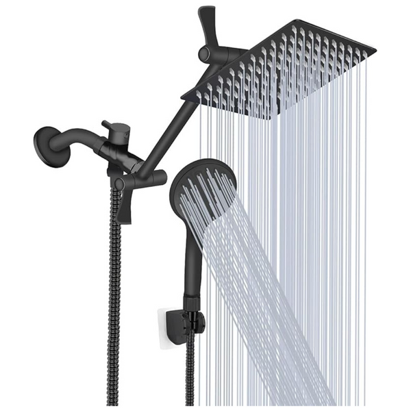 8" High Pressure Shower Head With 11'' Extension Arm