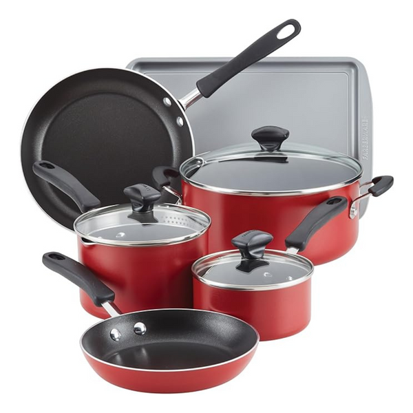 15-Piece Farberware Cookstart DiamondMax Nonstick Cookware Set