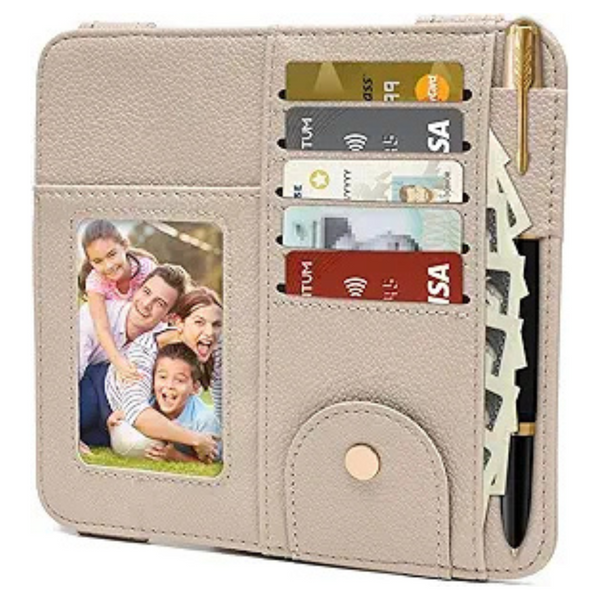 Visor Organizer With Multiple Pockets And Picture Frame