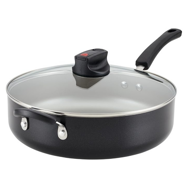 Farberware Smart Control Nonstick Jumbo Cooker/Saute Pan With Lid And Helper Handle, 6 Quart