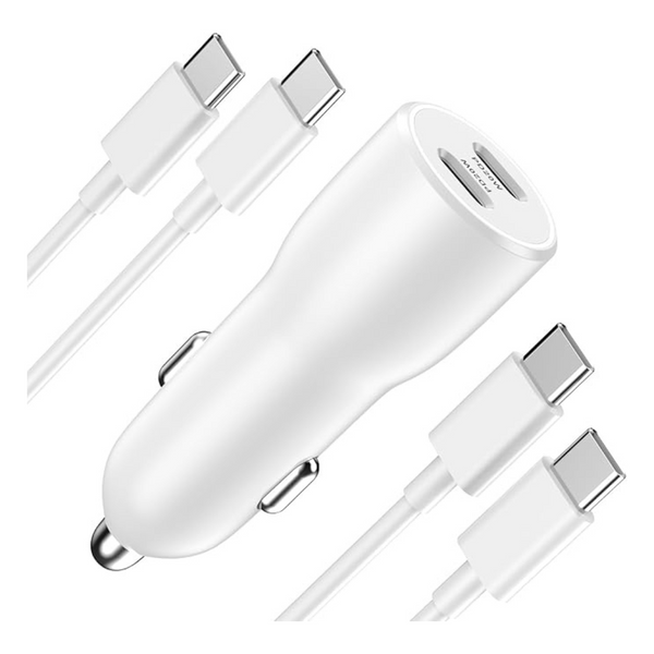 2-Pack 40W Dual USB C Car Charger W/3Ft Charging Cable