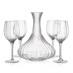 Godinger 5 Piece Wine Carafe Set With 4 Goblets