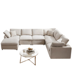 Latitude Run Oversized Modular 7 Seat U Shaped Cloud Sectional Sofa