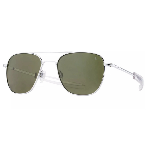 American Optical Silver-Tone Original Pilot With Glass Lens