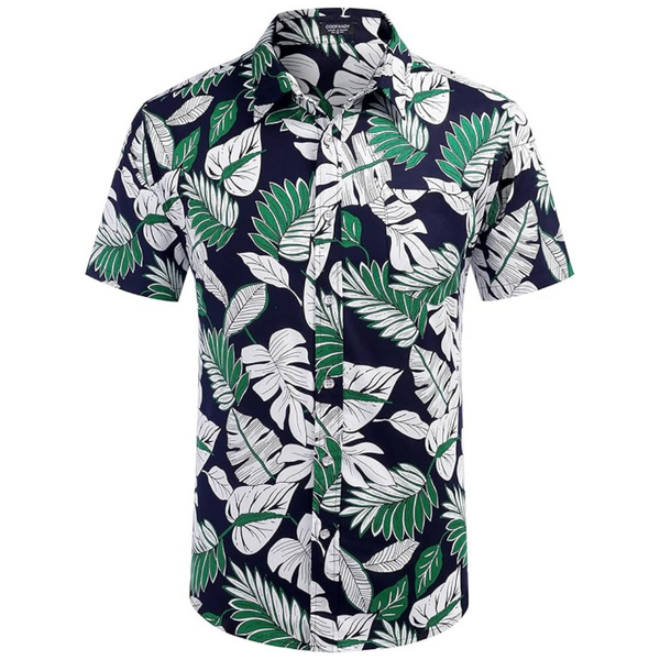 Coofandy Men's Short Sleeve Casual Button Down Hawaiian Shirt