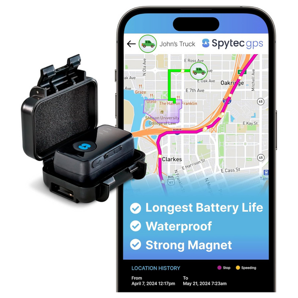 Spytec Portable Real-Time GPS Tracker W/ App & Free Magnetic Case