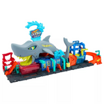 Hot Wheels Color Reveal Ultra Shark Car Wash Track Set