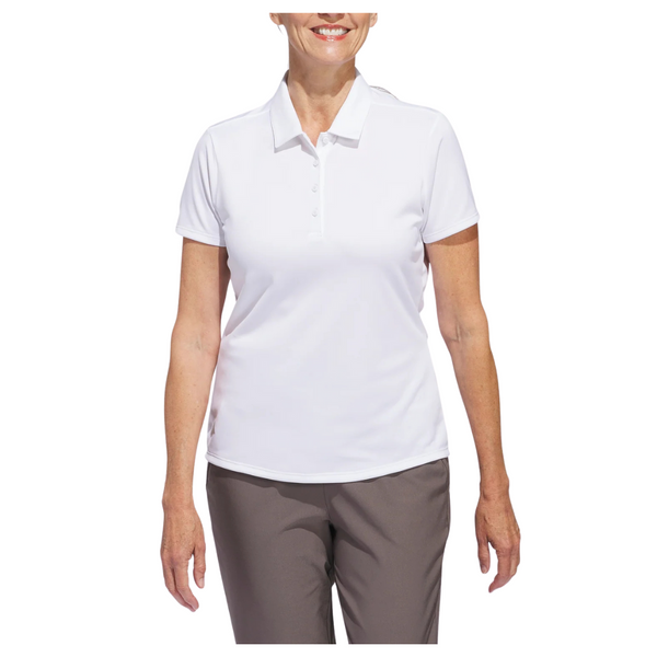 adidas Women's Solid Performance Short Sleeve Polo Shirt