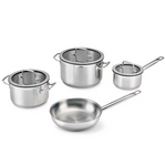 7 Piece BergHOFF Gem Downdraft 18/10 Stainless Steel Cookware Set
