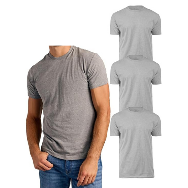 3-Pack True Classic Men's Short Sleeve Crew Neck T-Shirt
