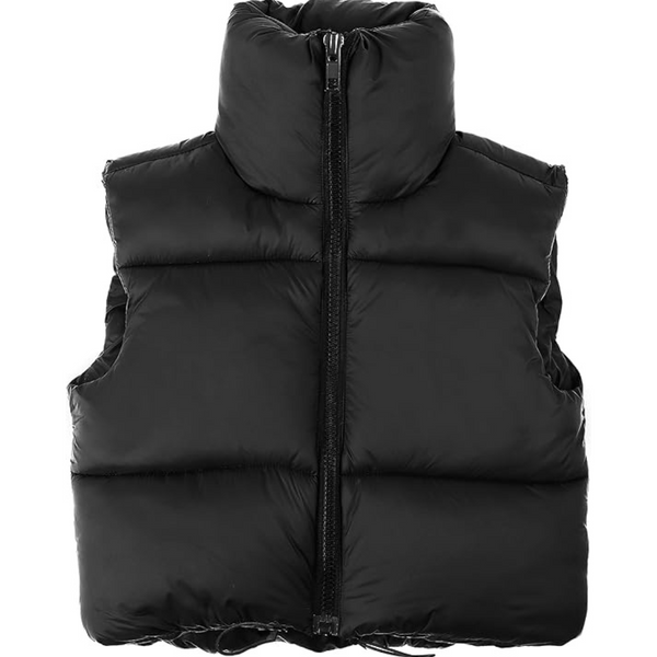 NY Threads Women's Cropped Puffer Vest Lightweight Padded Gilet