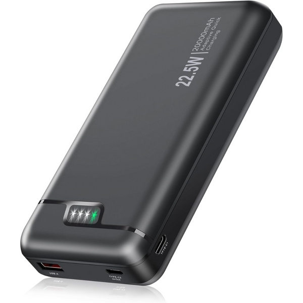 20000mah Power Bank with 22.5W USB C in & Out Fast Charging Battery