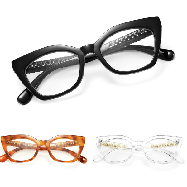 3-Pack Women's UV400 Protection Blue light Reading Glasses (Various)