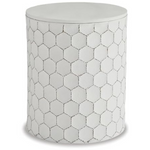 Ashley Polly Geometric Honeycomb Indoor & Outdoor Accent Stool