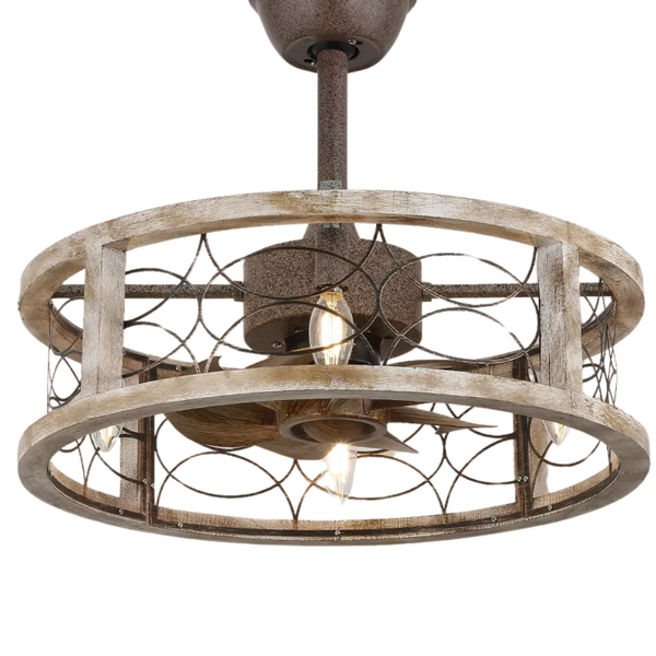 Bella Depot 18" Rustic Wood Fan 3-speed Reversible Ceiling Fan