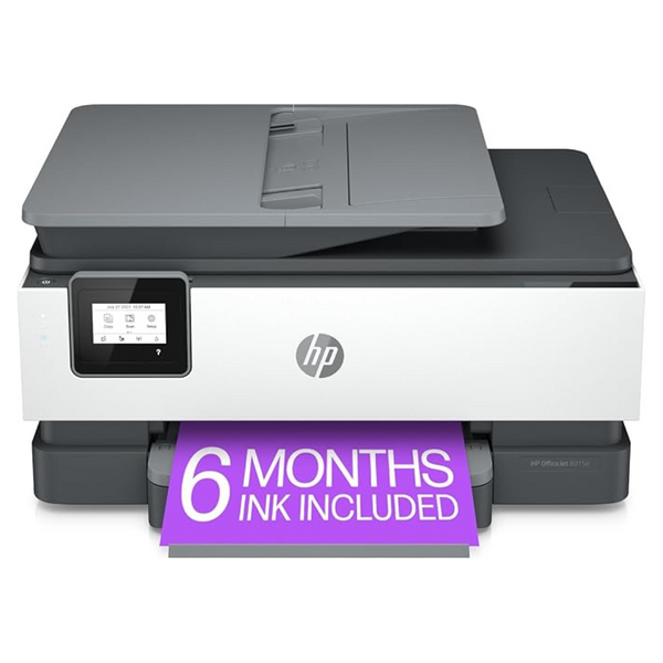HP OfficeJet 8015e Wireless Color 3-In-1 Printer With 6 Months Free Ink