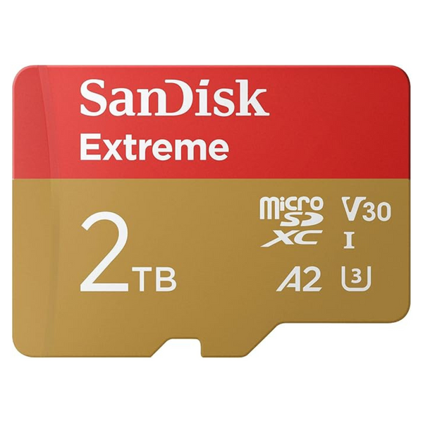 SanDisk Extreme 2TB UHS-I / Class 10 microSDXC Memory Card With Adapter
