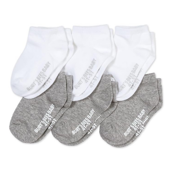 Burt’s Bees Baby Unisex Baby Socks Ankle Height Made With Soft Organic Cotton (6 Packs, Newborn-12M)