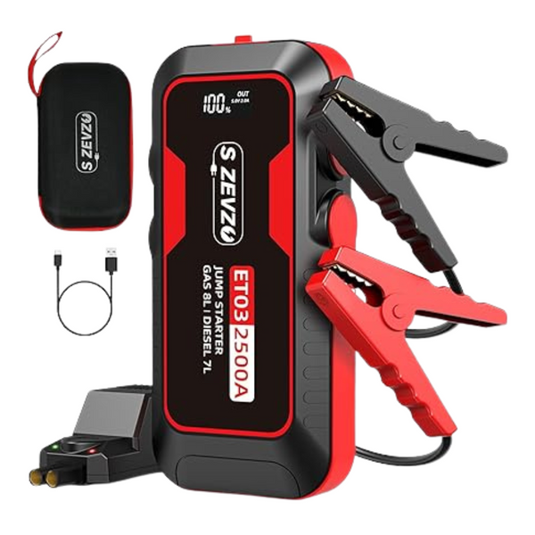 S ZEVZO ET03 74Wh Portable 12V Jump Starter Battery Pack