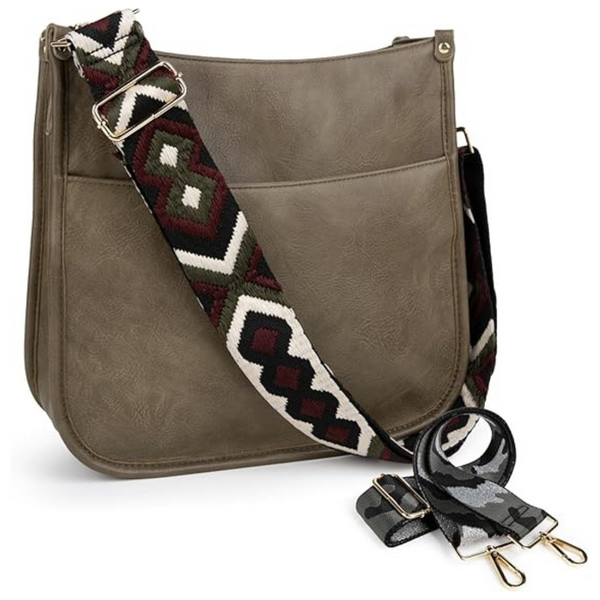 Viva Terry Vegan Leather Crossbody Fashion Shoulder Bag Purse