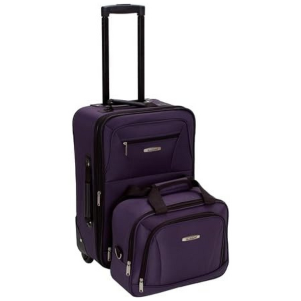 2-Piece Rockland 14" & 19" Fashion Softside Upright Luggage Set