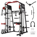 Mikolo Smith Machine Home Gym With Cable Crossover