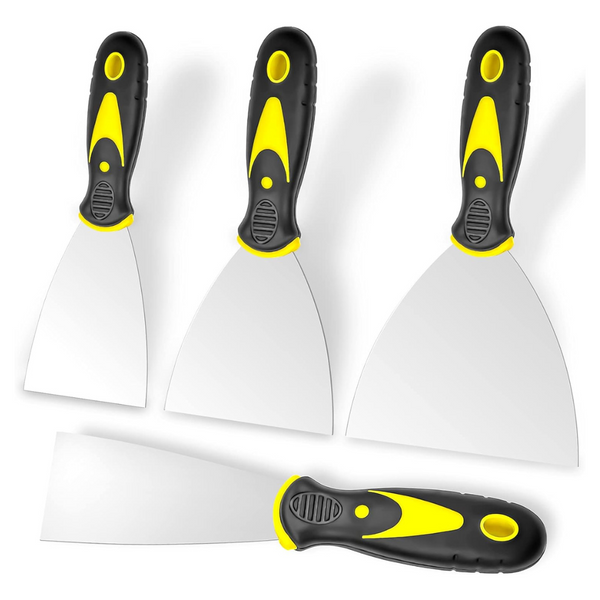 4-Piece Beyotool Stainless Steel Blade Spackle Knife Tool Set