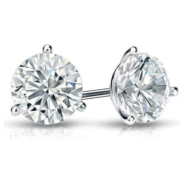 Women's 2 Carat Round Brilliant Lab-Grown Diamond Earrings