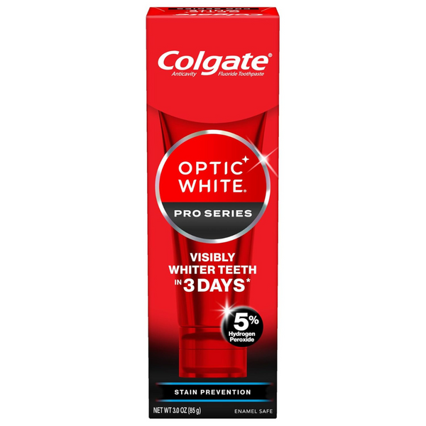 Colgate Optic White Pro Series Whitening Toothpaste With 5% Hydrogen Peroxide, Stain Prevention (3 Oz Tube)