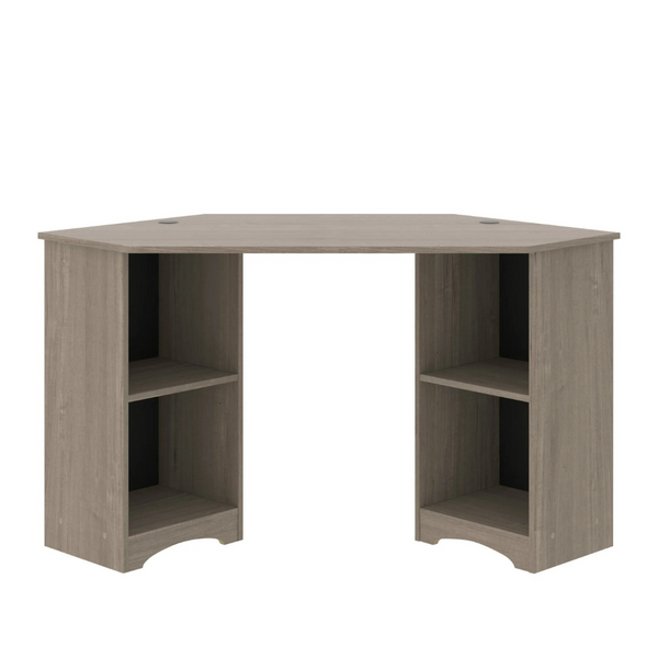 Sauder Beginnings Corner Desk With Shelves (Silver Sycamore Finish)