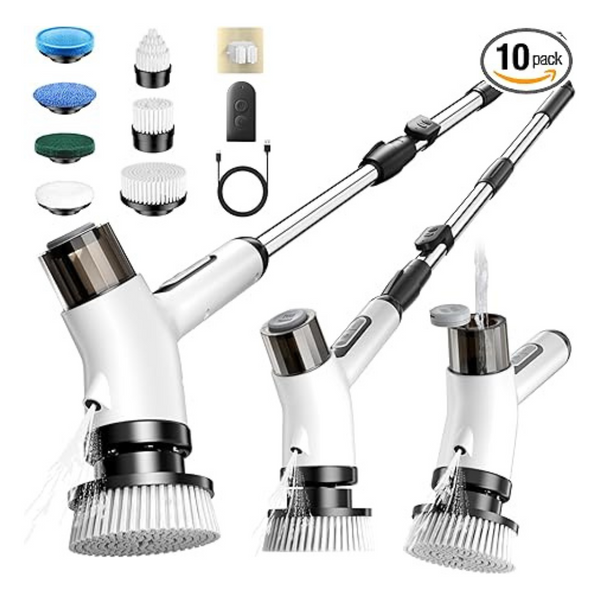 IPX7 Waterproof Electric Cordless 2 Speeds Shower Scrubber