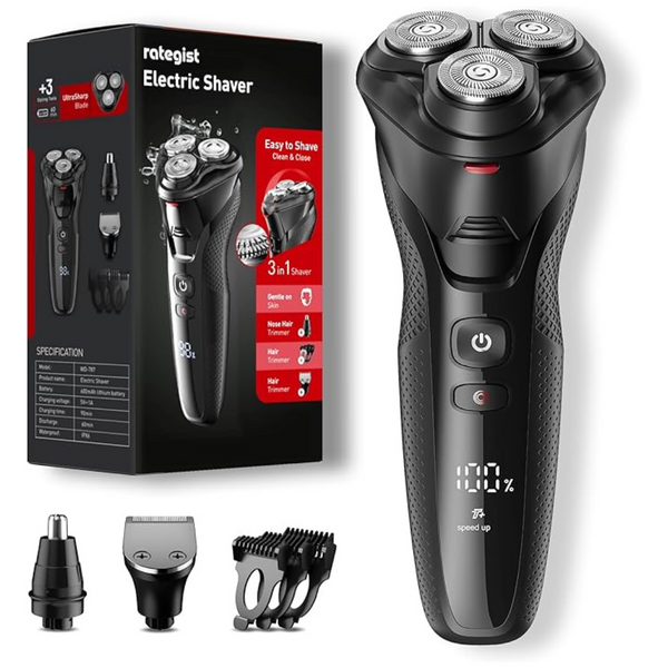 Men's Electric Wet Dry Cordless Rechargeable Shaver (2 Colors)