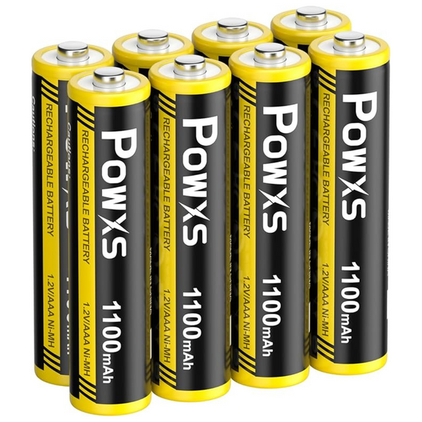 8-Pack Powxs 1100mAh Ni-MH High Power Rechargeable AAA Batteries