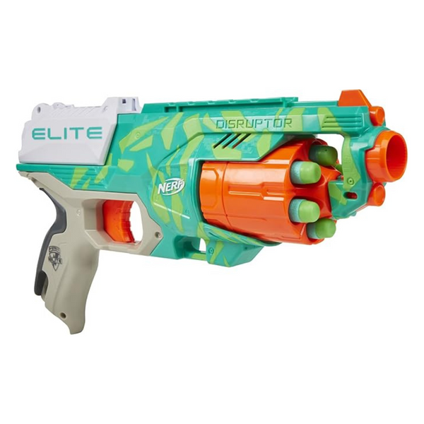 NERF Elite Disruptor Blaster Dynamic Green 6-Dart Rotating Drum