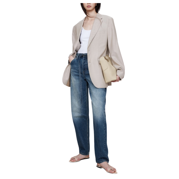 Banana Republic Women's High-Rise Rigid Bow Jeans (Medium Wash)