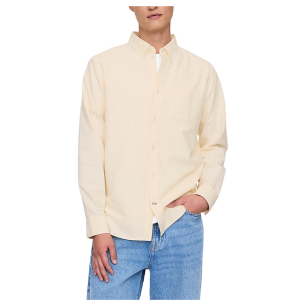 Gap Factory Men's Oxford Shirt In Standard Fit (Light Yellow)