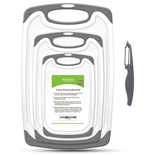 4-Pack Rottogoon BPA Free Non-Porous Plastic Cutting Board