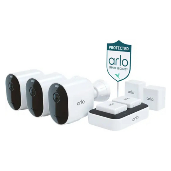 Arlo Pro 5S 2K 3 Camera Indoor/Outdoor Security Camera Bundle (2 Colors)