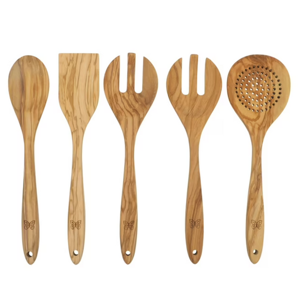 The Pioneer Woman 5-Piece Olivewood Kitchen Cooking Utensil Tool Set