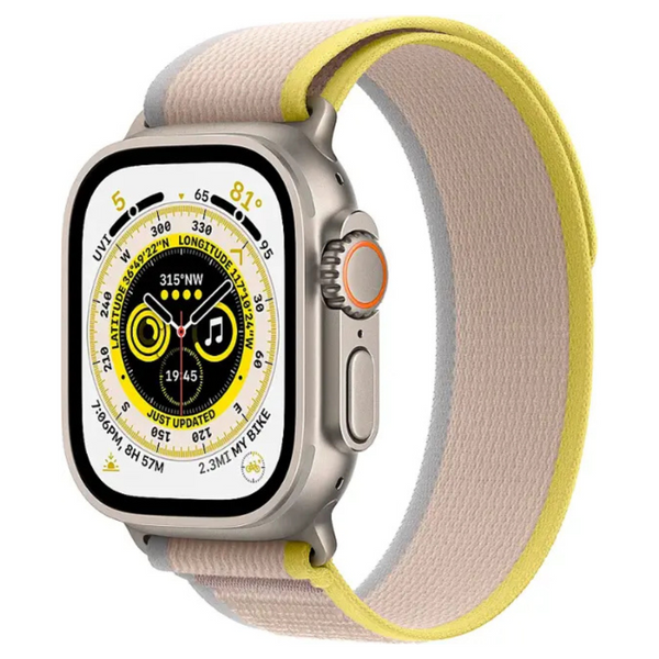 Apple Watch Ultra [GPS & Cellular] 49mm Smartwatch (Yellow/Beige Trail Loop) [Certified Refurb]