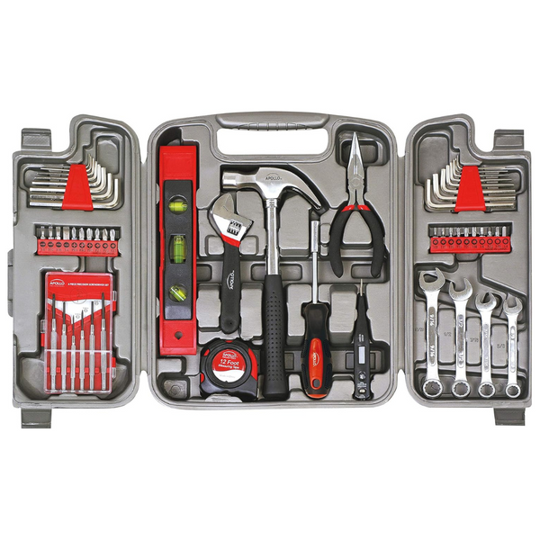 53-Piece Apollo Tools Home Repair Tool Set With Toolbox Storage Case