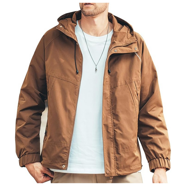 Men's Casual Minimalist Hooded Trendy Windproof Jacket