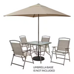 6-Piece StyleWell Amberview Steel Square Outdoor Dining Set With Umbrella
