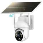 Tefrio 4G LTE Cellular Built In SIM Card 360 deg Solar Security Camera